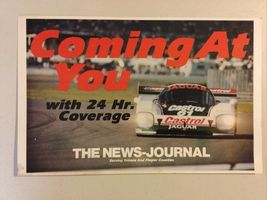 Vintage NASCAR DAYTONA Photo Poster Daytona Beach News Journal - $19.77