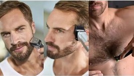 Philips MG9720 Multigroom Clipper Trimmer+OneBlade Shaping Face Body Hair 13in1 - £205.48 GBP