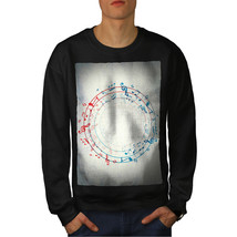 Wellcoda Notes Spiral Art Music Mens Sweatshirt, Cool Casual Pullover Jumper - £24.19 GBP+