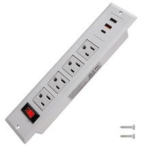 20W Pd Mountable Power Strip Type C Recessed Power Strip Usb C Fast Charge 4 Out - £48.75 GBP