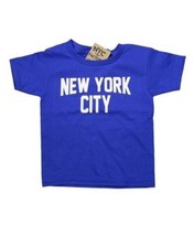 New York City Toddler T-Shirt Screenprinted Royal Blue Baby Lennon Tee - £10.99 GBP