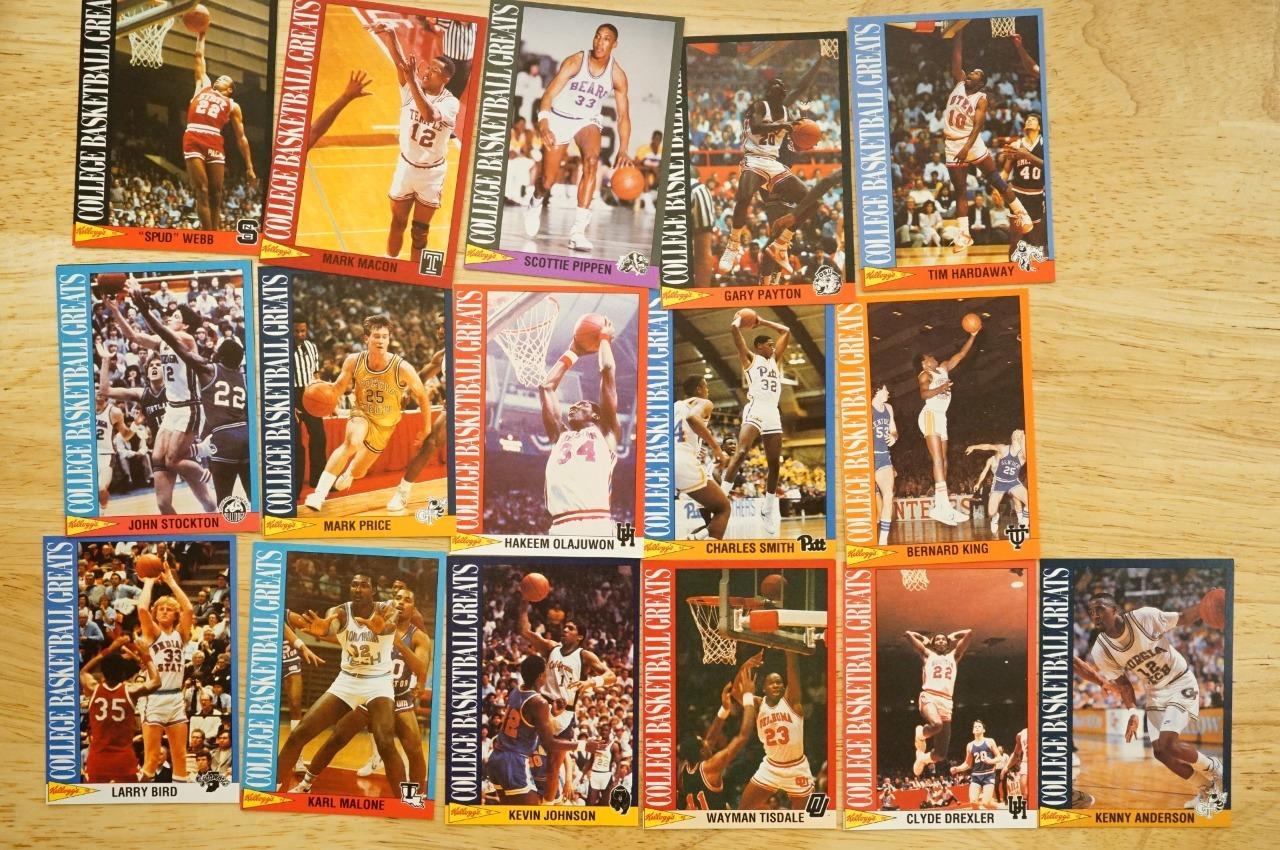 1992 Kelloggs Cereal College Greats Basketball Set Bird Malone King Pipp... - $9.89