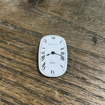 Vintage Bulova Dior Watch Dial White w/ black 30mm x 17.5mm - $185.56 MXN