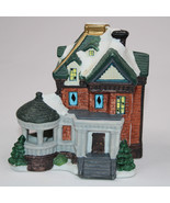 Fine Porcelain House Winter Valley Cottages Collection w/Gazebo Porch Sn... - $11.41