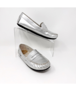 Umi Cloud Tech Womens Silver Leather Penny Loafer Size 6 - $458.95 MXN