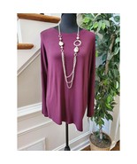 Athleta Women&#39;s Burgundy Modal Scoop Neck Long Sleeve Activewear Shirt S... - $40.62 CAD