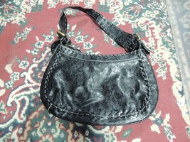 Unbranded Purse/Handbag Adjustable Strap Intricate Design Black 50166 - $13.97