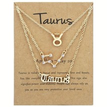 Taurus - Zodiac Sign -Constellation - Zodiac - Gold Necklace - Zodiac Jewelry - £9.07 GBP