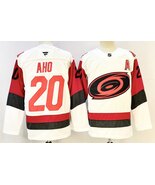 Men&#39;s Sebastian Aho White Jersey Carolina Hurricanes Uniform - $1,159.34 MXN