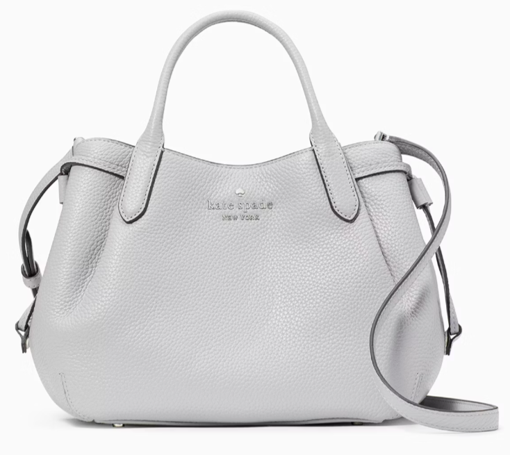 NWB Kate Spade Dumpling Gray Leather Satchel K8135 Crossbody Purse Gift Bag FS