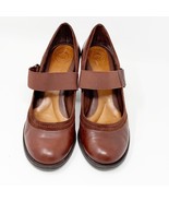 Nurture Womens Brown Leather Padded Comfort Heeled Mary Jane Pump, Size 9 - $550.92 MXN