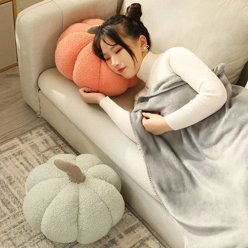 Colorful Pumpkin Plant Plushie Pillow Sofa Decor Cushion For Kids - £10.77 GBP