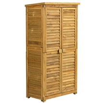 Outdoor Storage Cabinet - Wood Garden &amp; Pool Shed | Lockable, Waterproof - $299.99