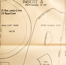 1913 Mary Frances Sewing Pattern Doll Fur Lined Cape Rain Coat Jane Boye... - $39.99