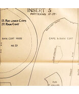 1913 Mary Frances Sewing Pattern Doll Fur Lined Cape Rain Coat Jane Boye... - $742.27 MXN