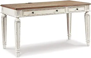 Signature Design by Ashley Realyn Farmhouse 60&quot; Home Office Desk with US... - £637.33 GBP