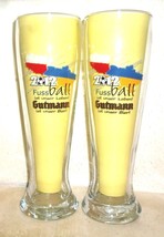2 Gutmann Titting 2012 Soccer EuroCup Championship Weizen German Beer Glasses - $14.95