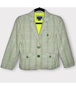 AMERICAN EAGLE Green &amp; Pink Plaid Blazer Jacket Size Small Y2K Academia ... - £22.08 GBP