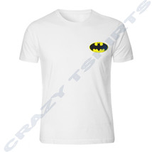 DC Comics Batman Classic Logo Official Licensed NWT Adult T-Shirt - White - £7.12 GBP