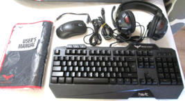 Havit Multi Function Backlit Keyboard HV-KB392L With Mouse/Headphones/Mo... - $52.24