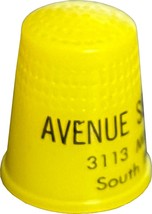 Avenue Sewing Center, South Bend, Indiana Collectible plastic Thimble - £7.82 GBP