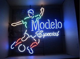 New Modelo Especial Beer Soccer Neon Sign 24&quot;x20&quot; Ship - £199.88 GBP