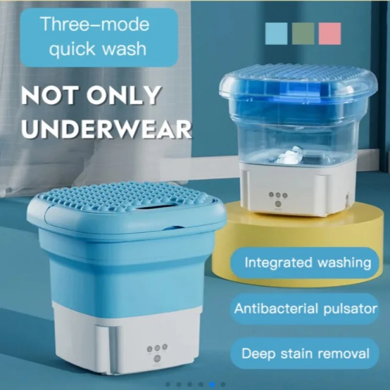 Foldable portable washing machine cleans and saves electricity - $52.66+