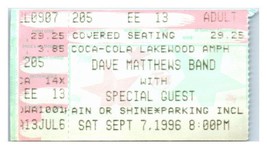 Dave Matthews Band Ticket Stub September 7 1996 Atlanta Georgia - £35.53 GBP