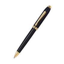 Cross Townsend 23CT Gold Plated Black Lacquer Pen - Ballpoint - £166.79 GBP