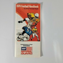 VTG Football Handbook 1974 Jimmy Snyders Insights on Packers Army National Guard - £7.22 GBP