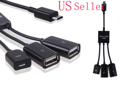 Dual Micro Usb Host Otg Hub Adapter Cable For Lg G Pad 8.3 V500 Tablet - $15.19