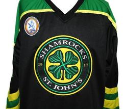 Any Name Number St John's Shamrocks Retro Hockey Jersey Black Rhea Any Size image 4