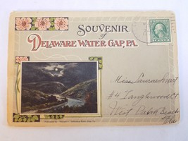 Antique 1912 Postcard Leporello Booklet Delaware Water Gap Pennsylvania Stamped - £9.33 GBP