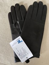 Altare Dark Brown Leather Sheepskin Womens Gloves Medium Cashmere winter Driving - £13.47 GBP