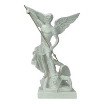 Saint St Michael Archangel Defeated Lucifer Statue Sculpture Cast Marble - £66.04 GBP