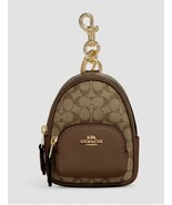 Coach Mini Court Backpack Key Fob Bag Charm Signature Canvas - $99.95
