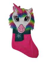 Holiday Time Plush Unicorn 20 inch Christmas Stocking (New) - £7.39 GBP