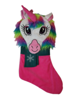 Holiday Time Plush Unicorn 20 inch Christmas Stocking (New) - £7.54 GBP