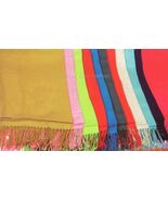 1 Women&#39;s Pashmina/Silk/Cashmere Wrap Shawl Scarf Multiple Solid Color O... - $16.71 CAD