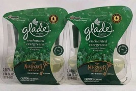 2 Packs Glade Enchanted Evergreens Plugins Air Refills Nutcracker  - $19.95