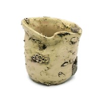 Handmade Ceramic Vase, Sculptural Vase Beach Decor, Decorative Sea Shell Pottery - £101.45 GBP