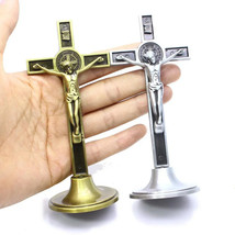 Soporte Crucifijo Estatua Jesús Católico Estatuilla Oración Religiosa Decoración - $16.98