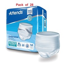 28 Ct Attends Disposable Underwear Pull On X-LARGE Heavy Absorbency - £29.62 GBP