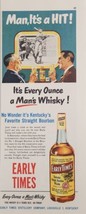 1951 Print Ad Early Times Kentucky Bourbon Whiskey Men Watch Baseball on TV Set - £15.13 GBP