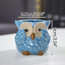 Korean Cute Owl Kiln Ceramic Succulent Flower Pot Animal Green Plant Potted Basi - £19.33 GBP