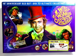 Willy Wonka &amp; Chocolate Factory (3-Disc Blu-ray/DVD, Limited Ed.) Brand New ! - £58.56 GBP