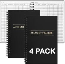 Compact 4 Pack Expense Ledger Books - Waterproof Covers, Perfect for Bud... - $39.55