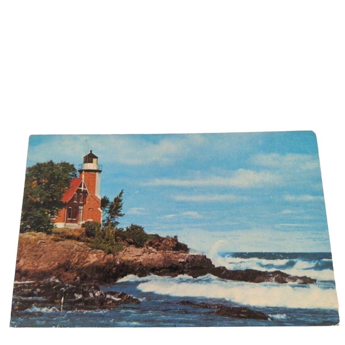 Primary image for Postcard Eagle Harbor Light House On Lake Superior Michigan Chrome Unposted