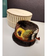 Vintage Selene Coralie Ladies Hat Faux Fur Feathers Armstrong&#39;s Cedar Ra... - £39.14 GBP