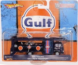 Custom Hot Wheels Team Transport Gulf Oil Racing 1966 Tv Batmobile - £136.29 GBP